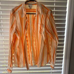 Stylus B/U Long Sleeve Orange Top XL